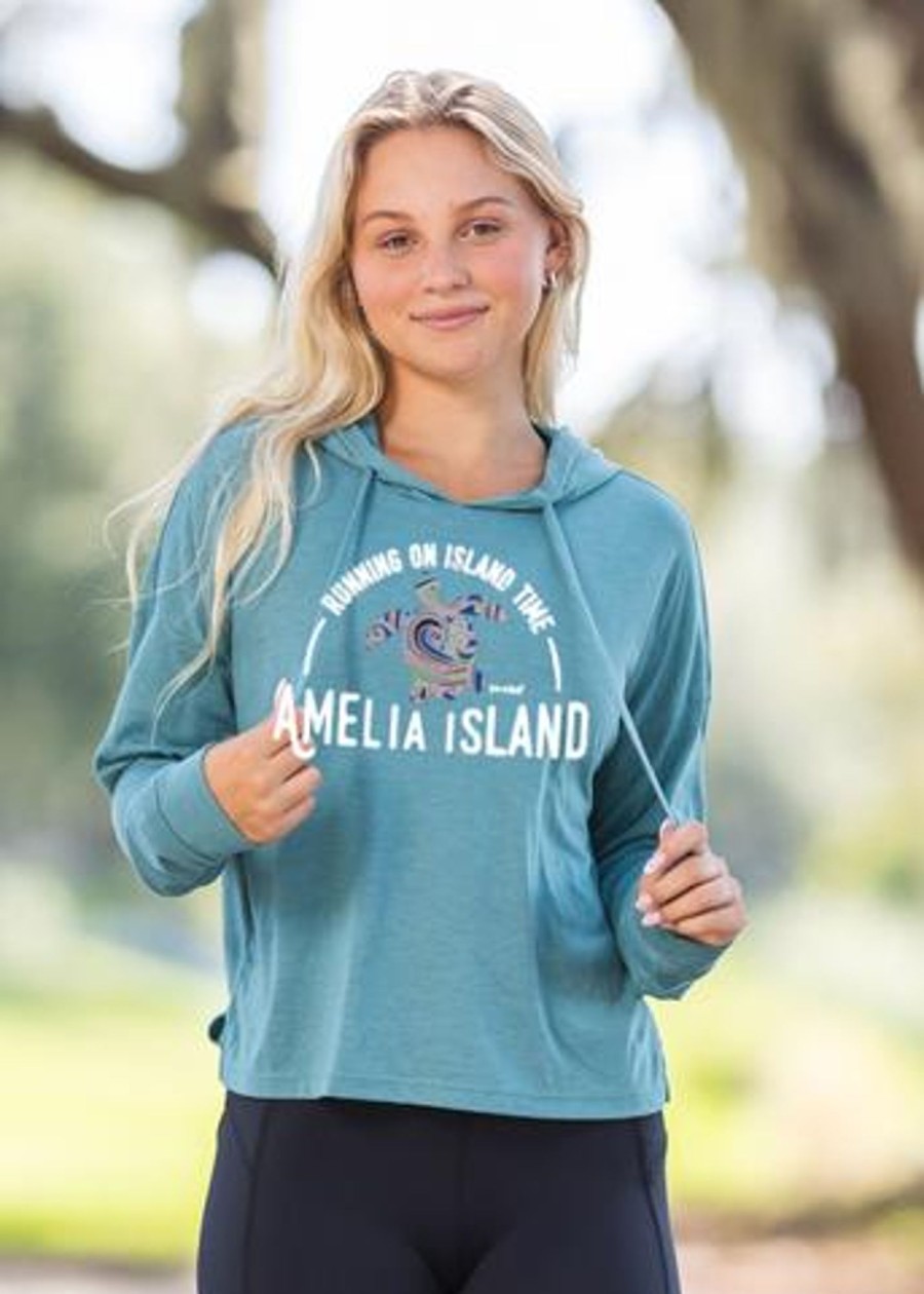 Tops & Bras Skirt Sports | Zooma Amelia Island Long Sleeve Tee Hoodie