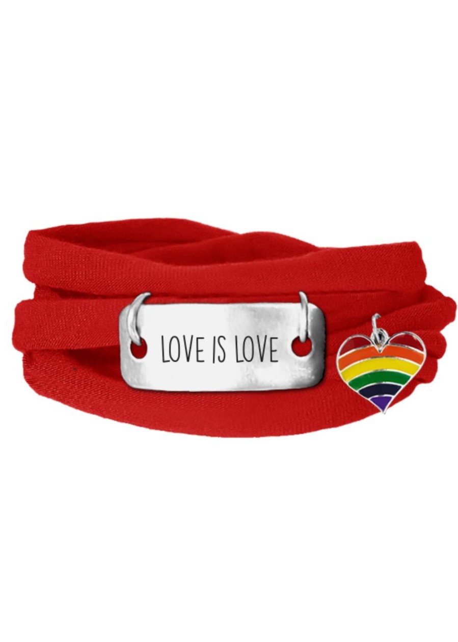 Accessoriesnew Skirt Sports | Momentum Jewelry | Love Is Love With Rainbow Heart Charm Wrap